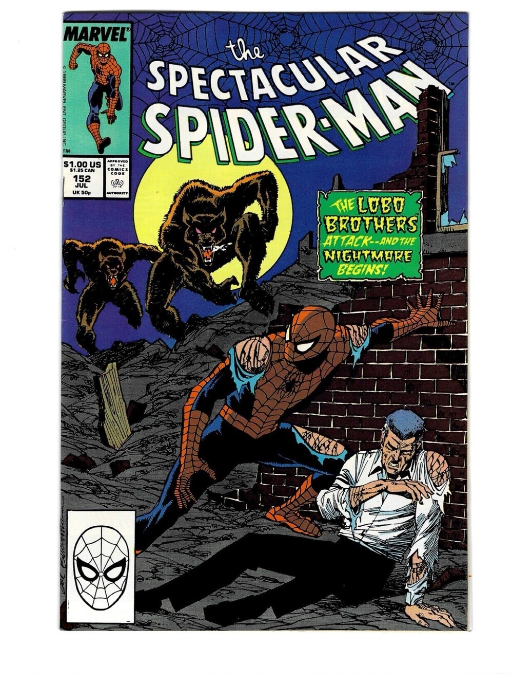 Spectacular Spider-Man #152 Vol. 1 Jul 1989 Marvel Comics High Grade